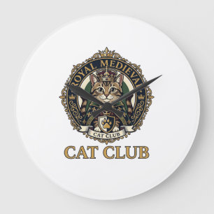 Relógio Grande Presente Real Medieval Gato Pai Idéia - Clube Real