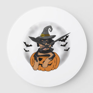 RELÓGIO GRANDE PRESENTES DE HALLOWEEN PARA ROTTWEILER