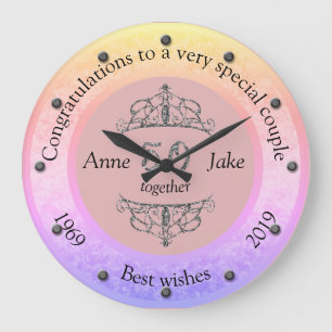 Relógio Grande Presentes do 50º aniversário de casamento para o C