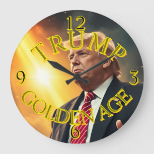 RELÓGIO GRANDE PRESIDENTE DONALD TRUMP OURO AGE