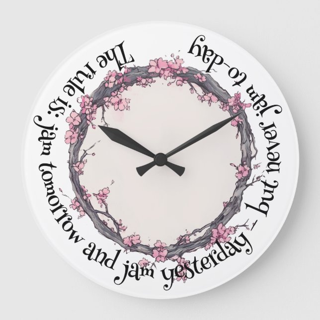 Relógio Grande Primavera de uma lebre na plantação de flores de c (Frente)