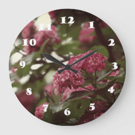 Relógio Grande Primavera Love Round (Large) Wall Clock