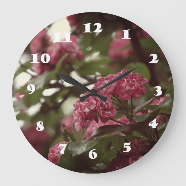 Relógio Grande Primavera Love Round (Large) Wall Clock (Frente)