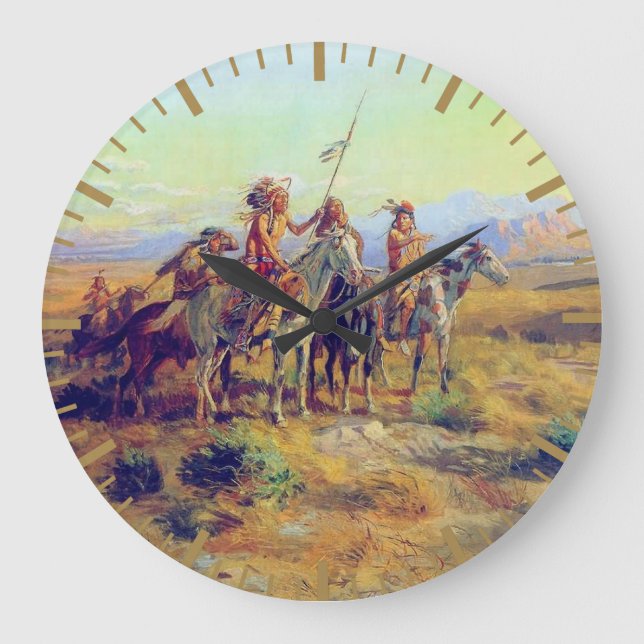 Relógio Grande Primeiras Nações Os Escoteiros CM Russell Nativos  (Frente)