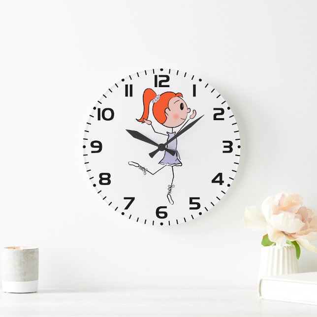 Relógio Grande Princesa Dançante Linda Bailarina Desenho de Palit (Criador carregado)