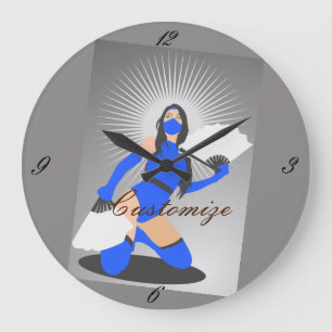 Relógio Grande Princesa Guerreira Mascarada Thunder_Cove