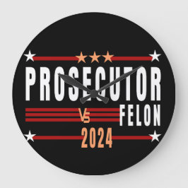 Relógio Grande Procurador Vs Felon 2024 Wall Clock