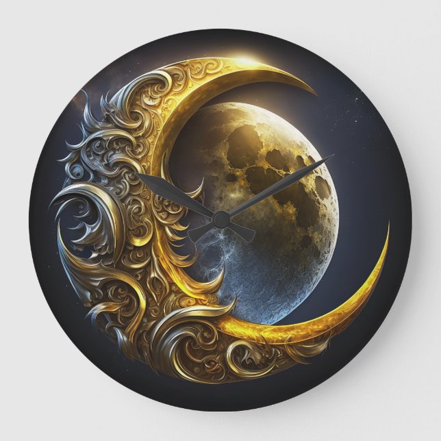 Relógio Grande Professor de Astrologia da Lua Dourada Coach Espir (Frente)