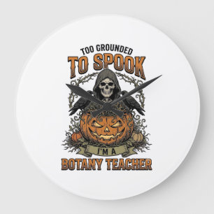 Relógio Grande Professor de Botânica de Halloween Gravura Antiga 