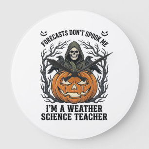 Relógio Grande Professor de Clima Halloween Sinistro Ceifador Abó