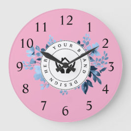 Relógio Grande Promocional de texto e logotipo personalizado mini