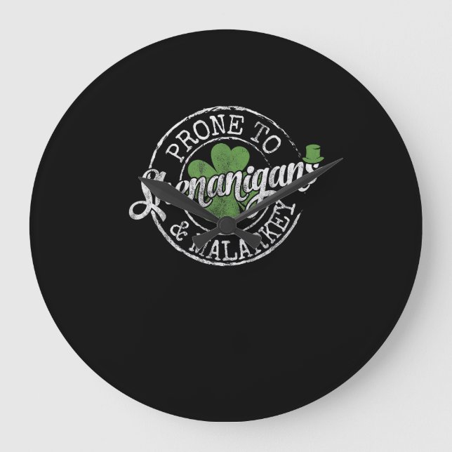 Relógio Grande Prona Para Shenanigans E Rua De Capas Divertidas M (Frente)