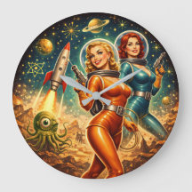 Protetoras Galácticas Garotas do Espaço Retro