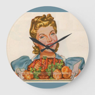 Relógio Grande proud housewife with her dinner creation