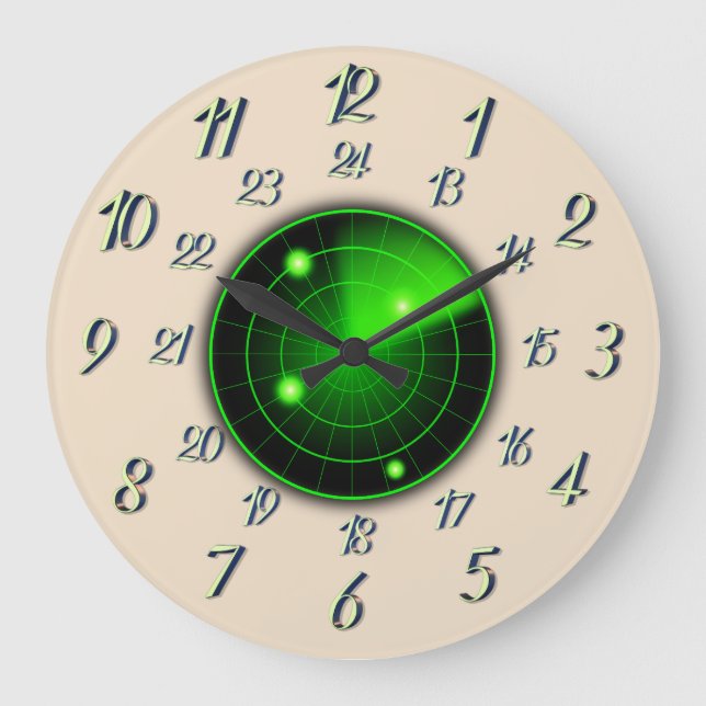 Relógio Grande Proximidade do radar com tempo militar (Frente)