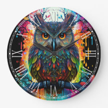 Psychedelic Fantasy Hippy Owl
