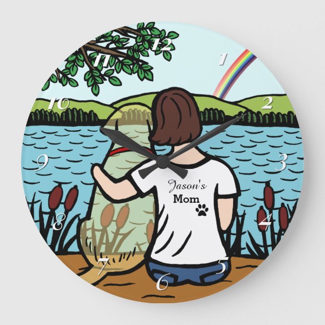 Relógio Grande Pulso de disparo amarelo do anjo e da mamã de (Frente)