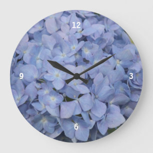 Relógio Grande Pulso de disparo azul do Hydrangea