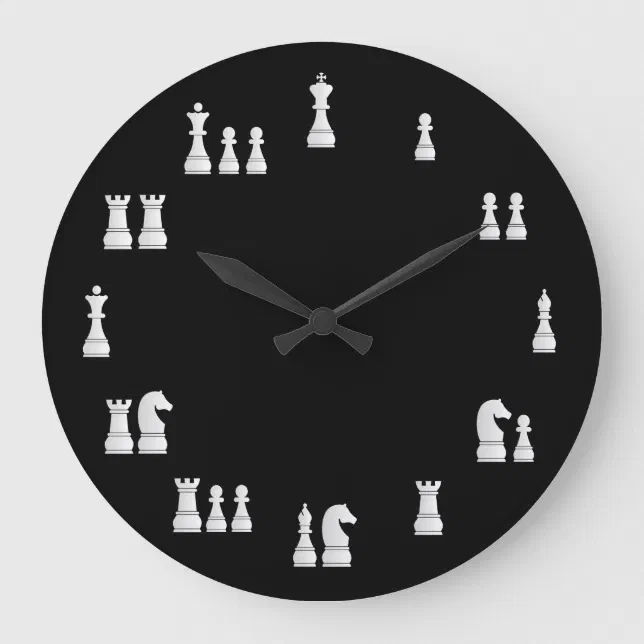 Relógio Grande Pedaços de xadrez