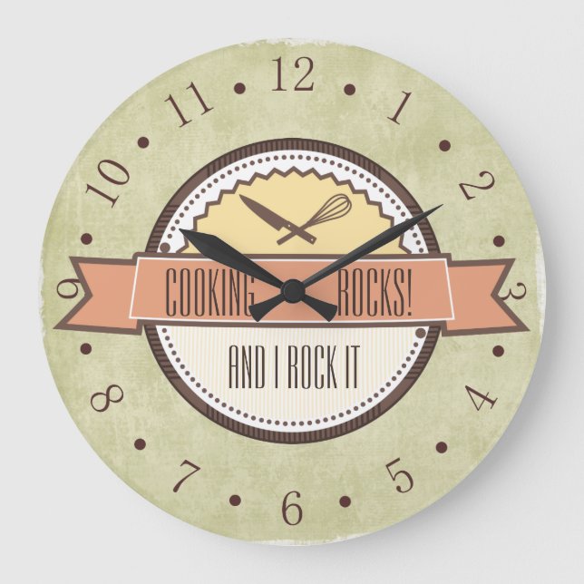 Relógio Grande Pulso de disparo da cozinha do emblema dos (Frente)