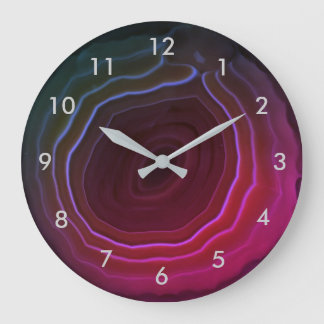 Relógio Grande Pulso de disparo da pedra do rosa da fatia da