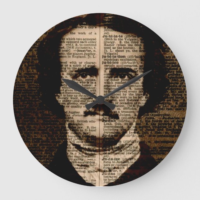 Relógio Grande Pulso de disparo de Edgar Allan Poe (Frente)