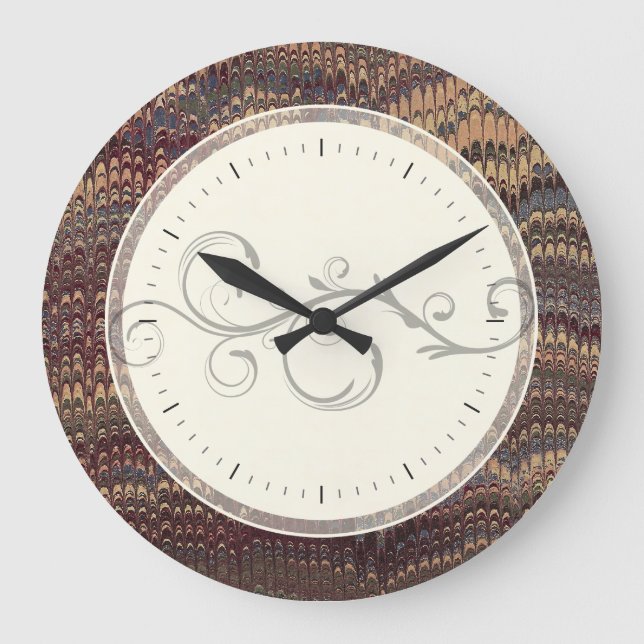 Relógio Grande Pulso de disparo de mármore antigo elegante do (Frente)