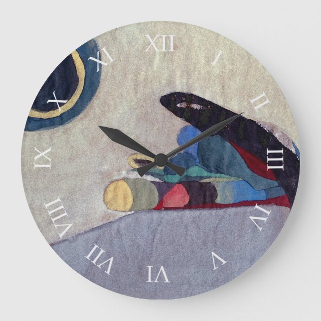 Relógio Grande Pulso de disparo de parede abstrato da arte (Frente)
