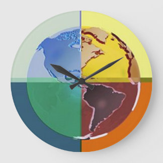 Relógio Grande Pulso de disparo de parede colorido do globo