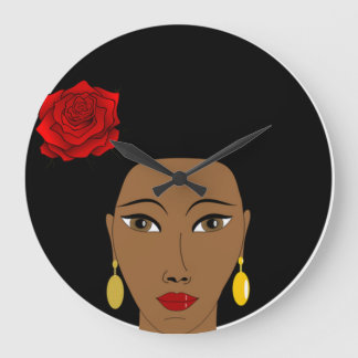 Relógio Grande Pulso de disparo de parede da beleza do Afro