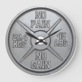 Relógio Grande Pulso de disparo de parede da placa do Barbell -