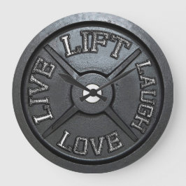 Relógio Grande Pulso de disparo de parede da placa do Barbell -