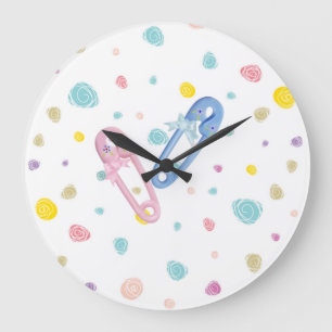 Relógio Grande Pulso de disparo de parede da sala do bebê