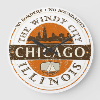 Relógio Grande Pulso de disparo de parede de Chicago Illinois