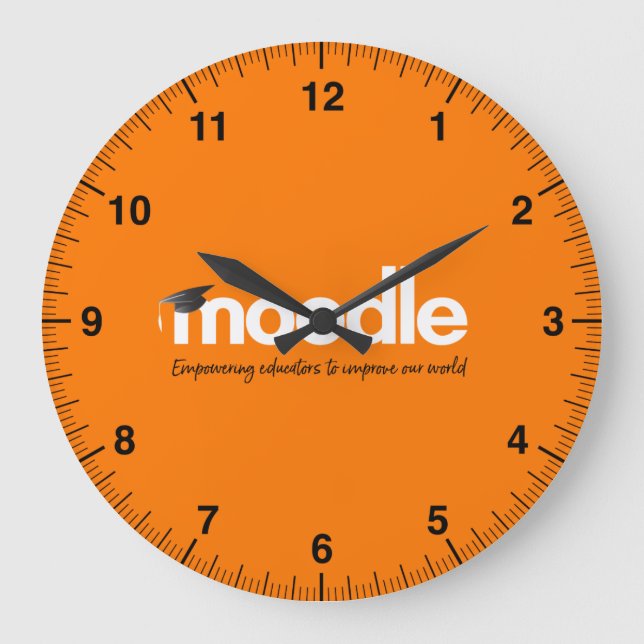 Relógio Grande Pulso de disparo de parede de Moodle (Frente)