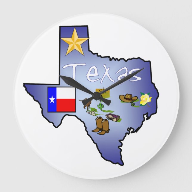 Relógio Grande Pulso de disparo de parede de Texas (Frente)