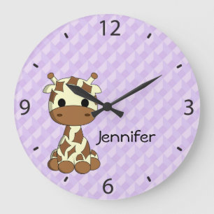 Relógio Grande Pulso de disparo de parede do berçário do nome