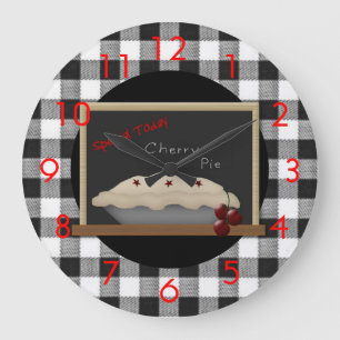 Relógio Grande Pulso de disparo de parede do comensal da torta da