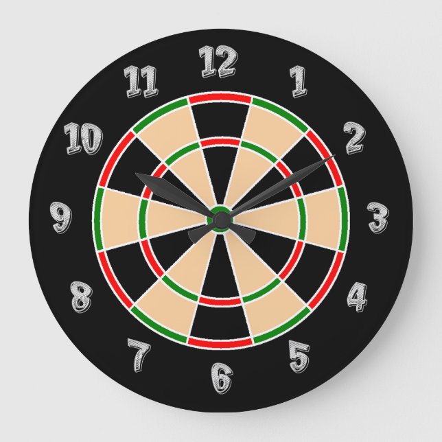 Relógio Grande Pulso de disparo de parede do Dartboard (Frente)