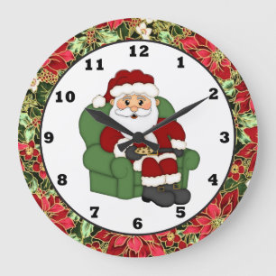 Relógio Grande Pulso de disparo de parede do feriado do papai