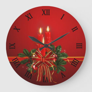 Relógio Grande pulso de disparo de parede do natal vintage