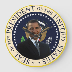 Relógio Grande Pulso de disparo de parede do presidente Barack