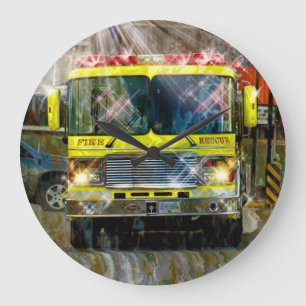 Relógio Grande Pulso de disparo de parede dos sapadores-bombeiros