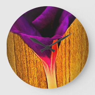 Relógio Grande Pulso de disparo de parede floral