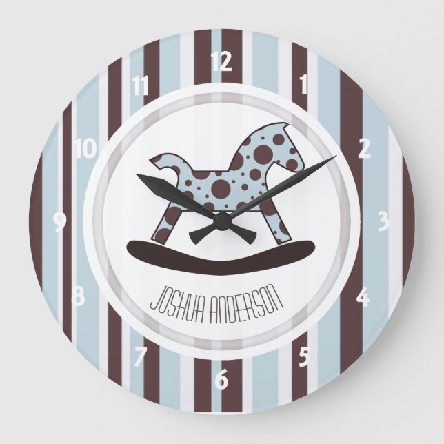 Relógio Grande Pulso de disparo de parede personalizado do cavalo (Frente)