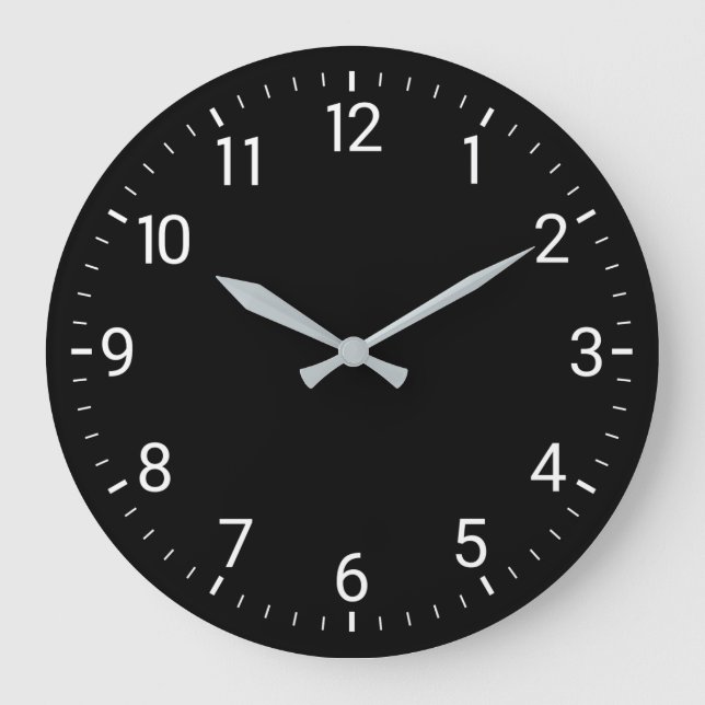 Relógio Grande Pulso de disparo de parede preto (Frente)