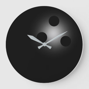 Relógio Grande Pulso de disparo de parede preto Numberless da