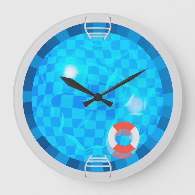 Relógio Grande Pulso de disparo de parede redondo da piscina (Frente)