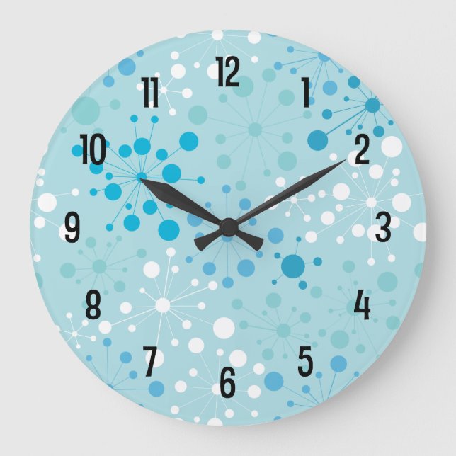 Relógio Grande Pulso de disparo de parede retro de Starburst (Frente)