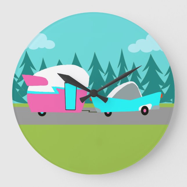 Relógio Grande Pulso de disparo de parede retro do (Frente)